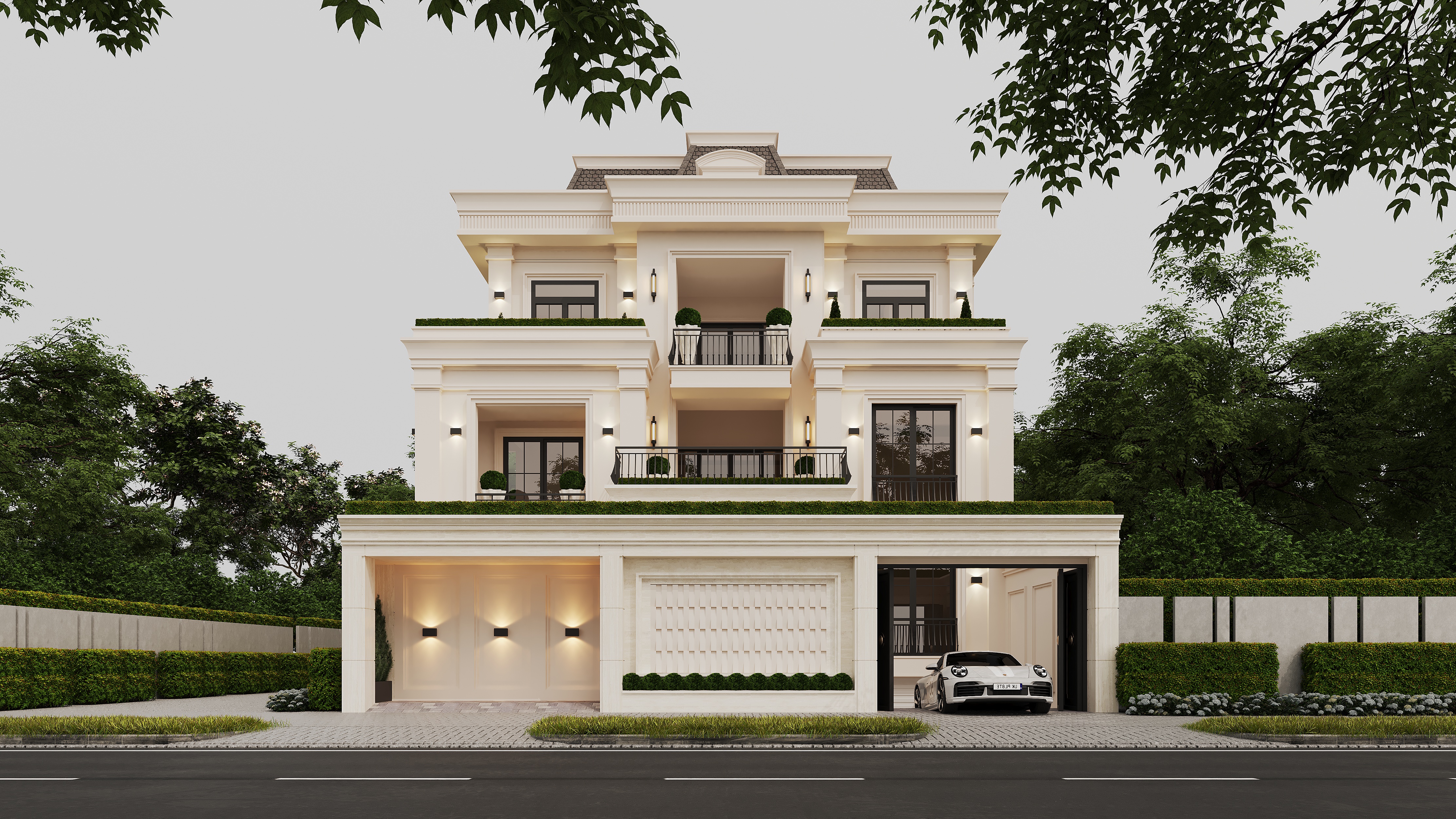 Kiến trúc Tân Cổ điển của H-VILAA. Dự án của INFINITY STUDIO